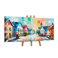 GEMÄLDE Helle Straßen auf Keilrahmen 115x50 cm - Multicolor, Holz (115/50cm) - YS-art gallery