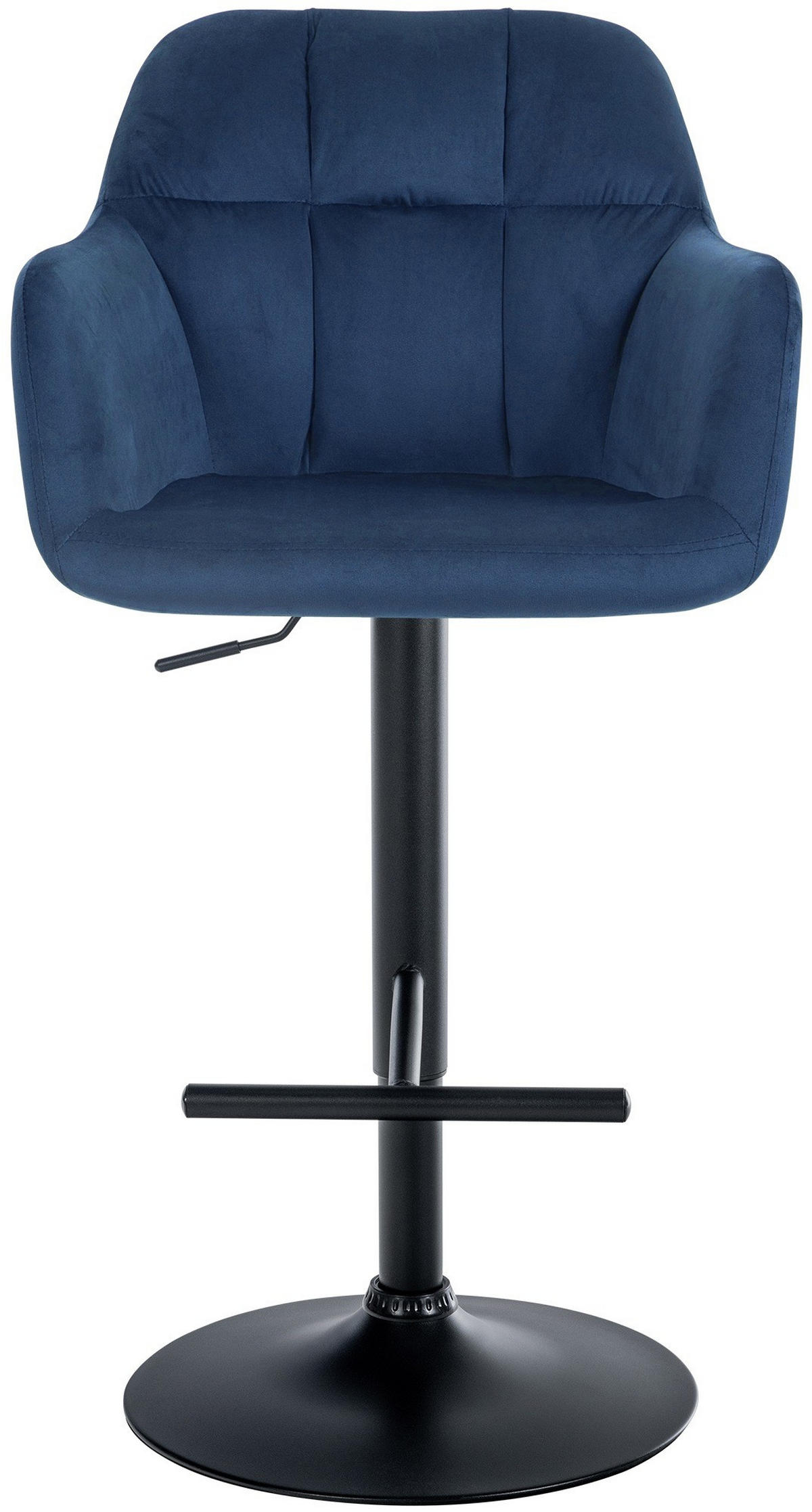 BARHOCKER Natoma Samt 97-118x57x59 cm blau - Blau, Textil (57/97/59cm) - furnicato