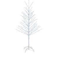 LED-LICHTBAUM Weiß - 120cm hoch mit 200 warmweißen LEDs, Timer und IP44 spritzwassergeschützt, Deko In- & Outdoor - Weiß, Kunststoff (50/50/120cm) - Northpoint