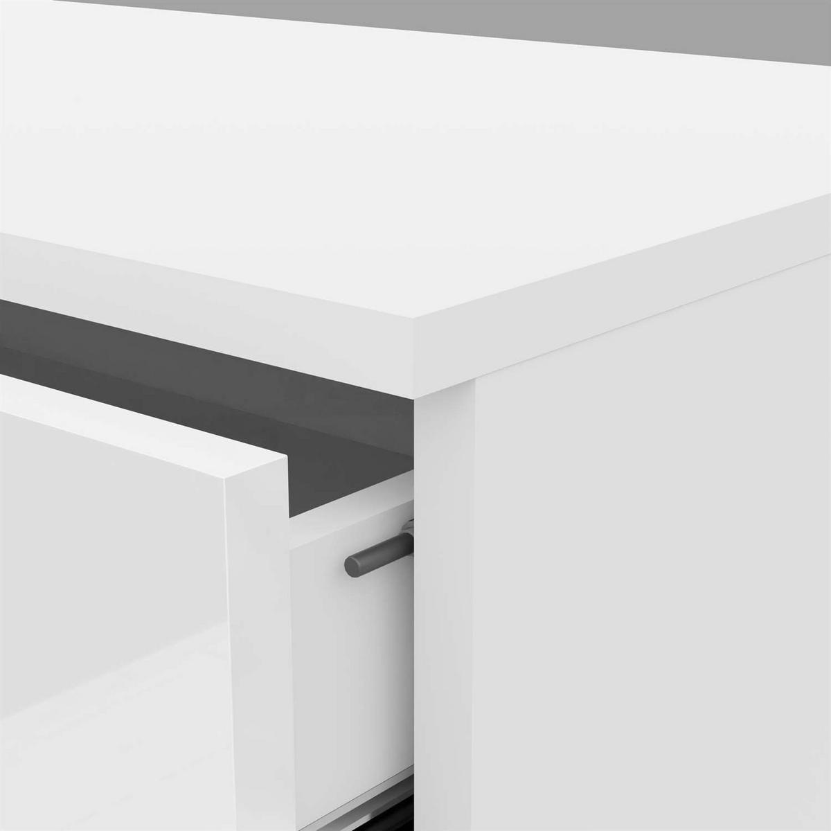 KOMMODE LINA mit Schubladen PUSH OPEN LED - Weiß, Holzwerkstoff (95/84.5/40.6cm) - Lookway