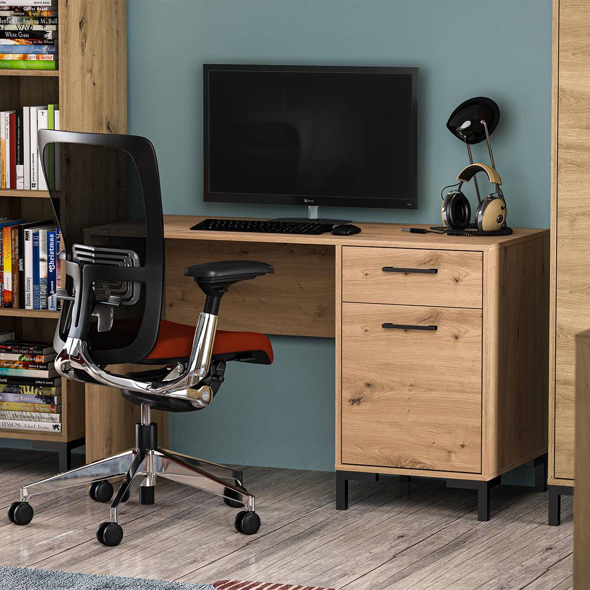 SCHREIBTISCH Liora Holz - Braun, Holzwerkstoff (51/120/75cm) - Petits-meubles