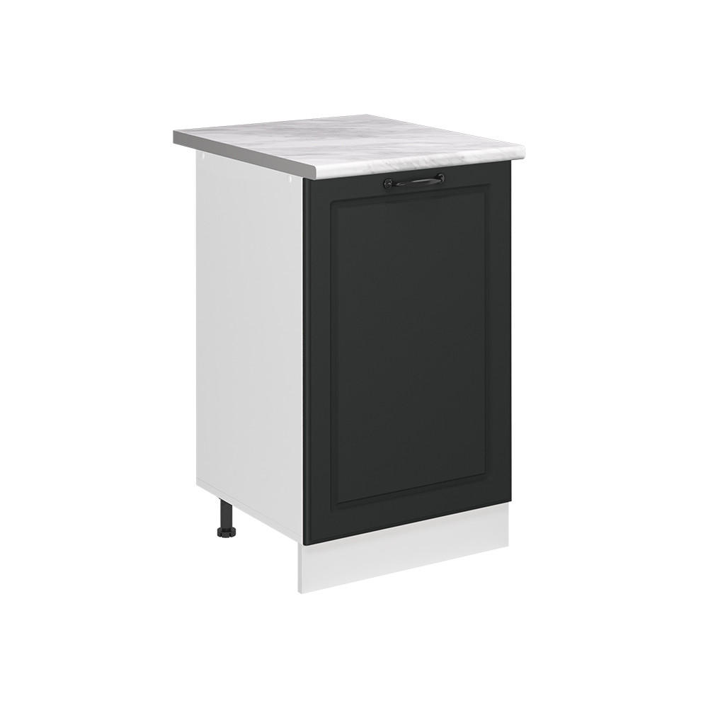 SPODNÍ SKŘÍŇKA KUCHYŇSKÉ LINKY R-Line, Antracitový venkovský dům/Bílá, 50 cm pracovná doska Mramor - bílá/antracitová, kompozitní dřevo (50/81.6/60cm) - Vicco