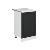 SPODNÍ SKŘÍŇKA KUCHYŇSKÉ LINKY R-Line, Antracitový venkovský dům/Bílá, 50 cm pracovná doska Mramor - bílá/antracitová, kompozitní dřevo (50/81.6/60cm) - Vicco