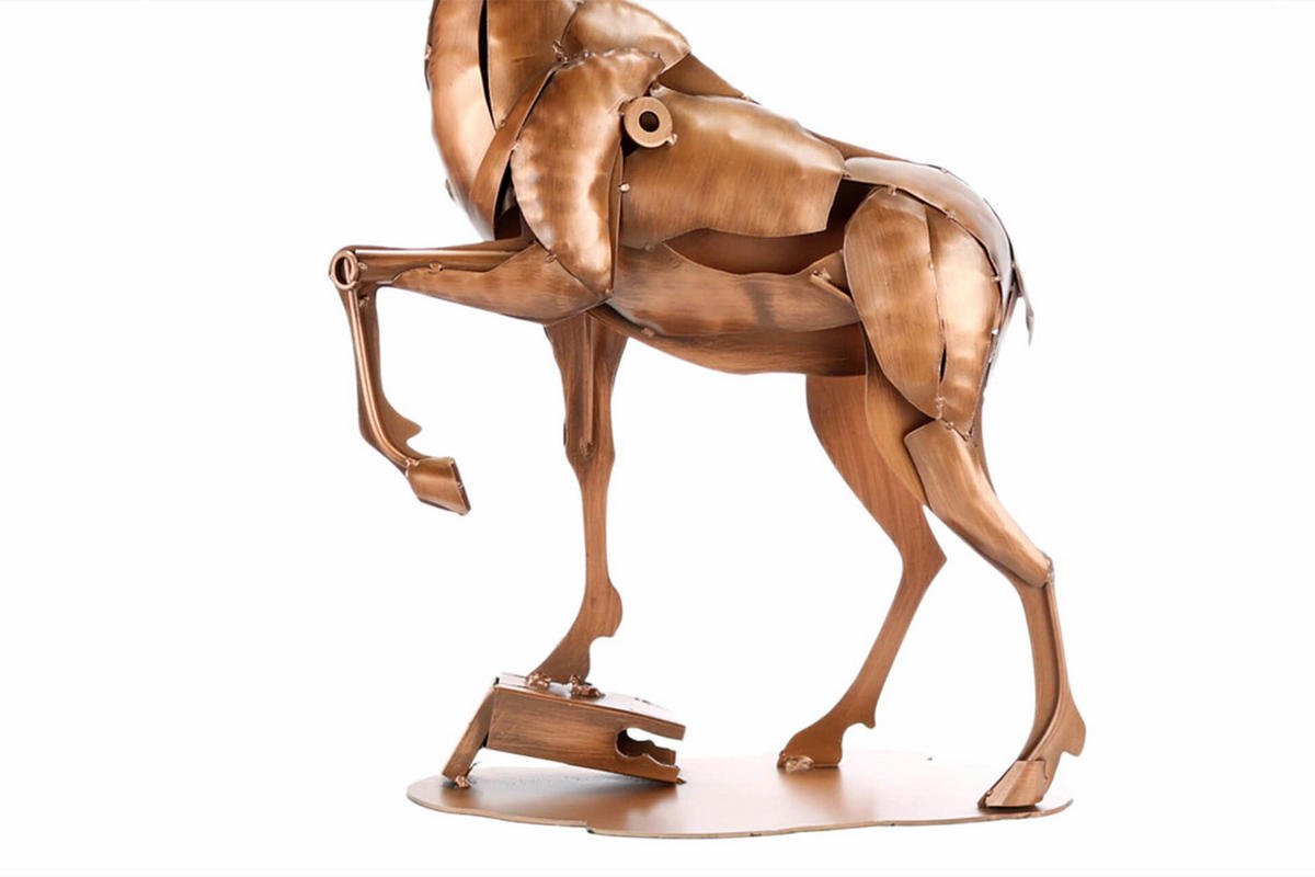METALLSKULPTUR Kupfer 84/44 cm - Kupferfarben, Metall (4.5/44/25cm) - KUNSTLOFT