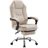 CHEFSESSEL Stoff Creme - Chromfarben/Creme, Textil/Metall (67/114/64cm) - CLP