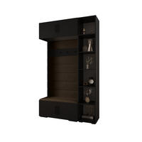 GARDEROBEN-SET 236,7/140/47 - Goldfarben/Schwarz, Holz/Kunststoff (140/236.7/47cm) - Abiks Möbel