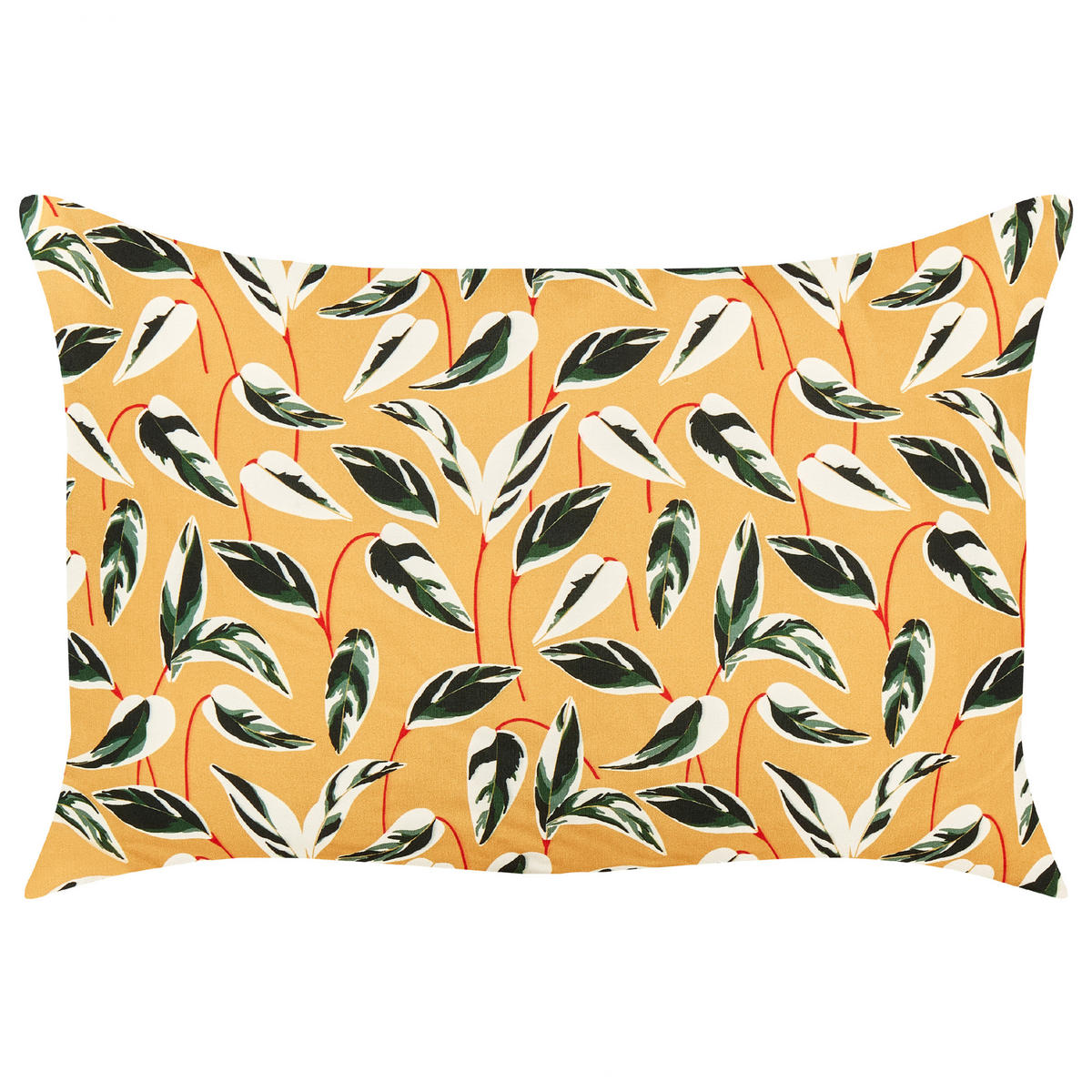 GARTENKISSEN 2er-Set Blattmotiv mehrfarbig 40/60 cm Taggia - Multicolor, Textil (40/60cm) - Beliani