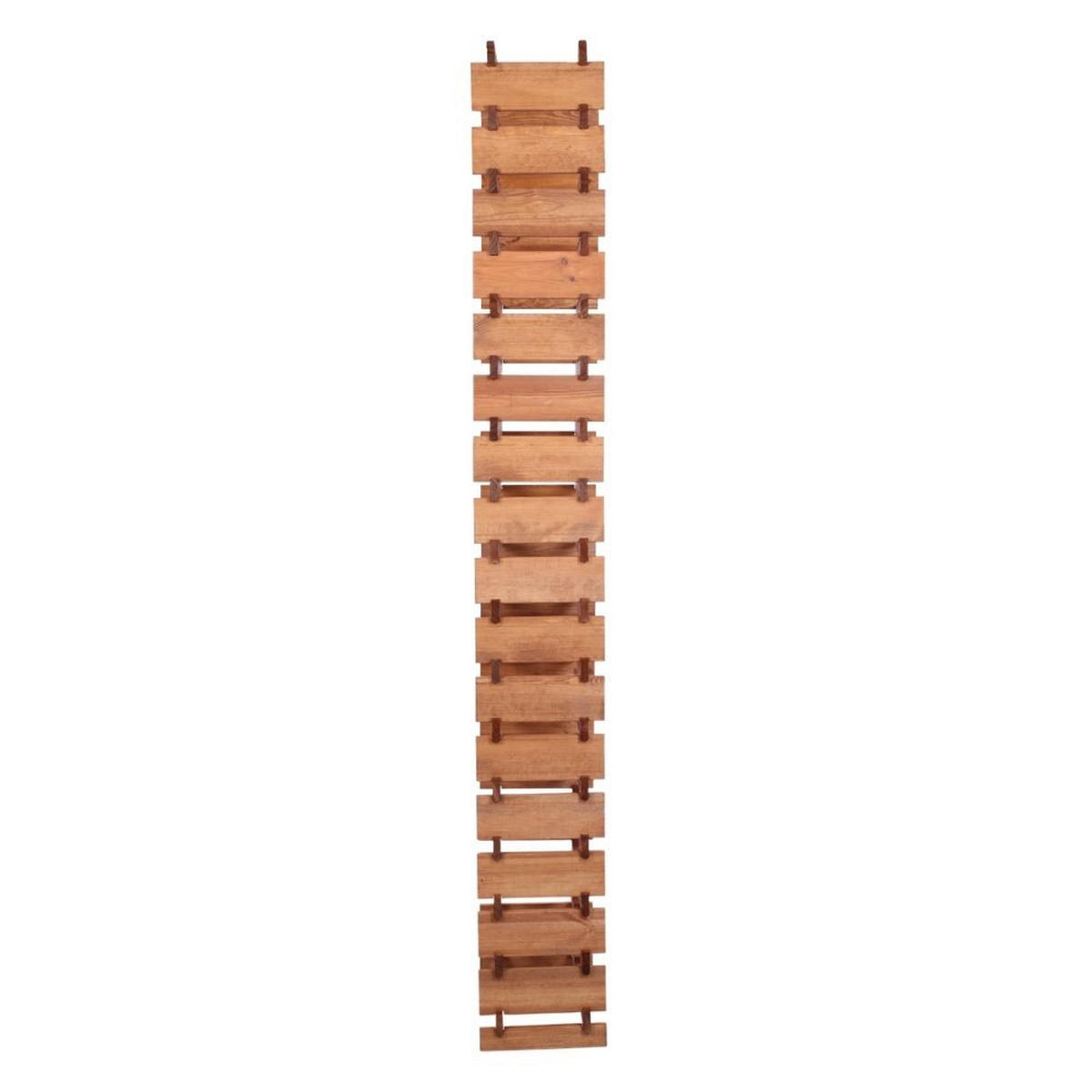 WEINREGAL VINOTECA FLEX PRO HxBxT 233x46x28cm 68 Flaschen auf 17 Ebenen Braun geölt - Braun, Holz (46/233/28cm) - PROREGAL