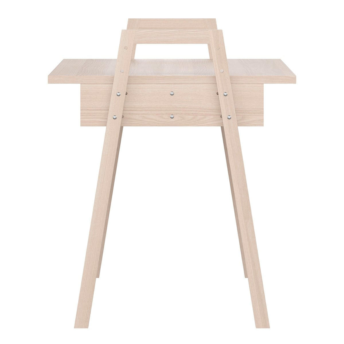 SCHREIBTISCH mit Holzdekor und Beinen aus massiver Eiche L128 cm - SPOT - Braun, Holzwerkstoff (128/68/81.5cm) - Calicosy