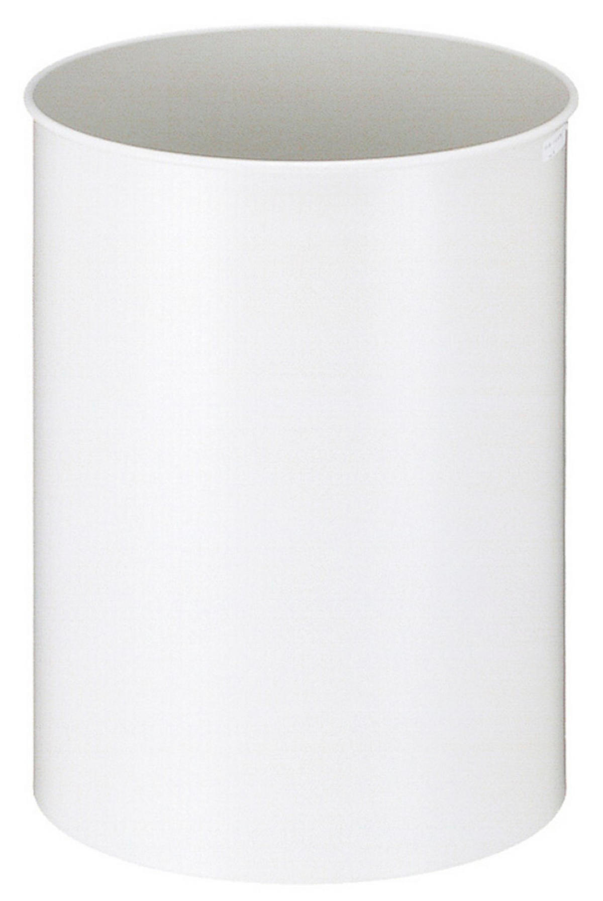 PAPIERKORB Stillvoll Metall 30 Liter 47x33,5 cm Weiß - Weiß, Metall (33.5/44/33.5cm) - PROREGAL