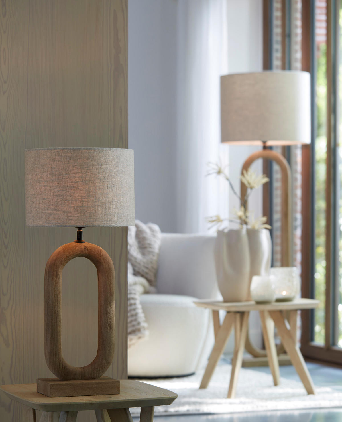 LAMPENFUSS Paceco Braun 20/12/44 cm - Braun, Holz (20/12/44cm) - Light & Living