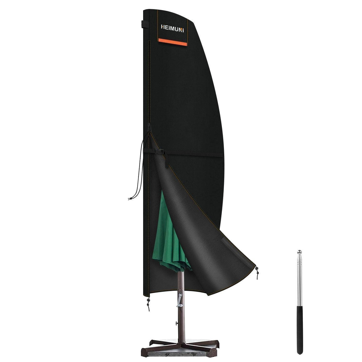 AMPELSCHIRM Schutzhülle 230 cm Wasserdicht UV-Beständig - Schwarz, Textil (70/230/45cm)