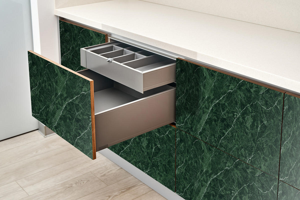 MÖBLAUFKLEBER 100x50 cm grün - Salbeigrün, Kunststoff (100/50/0.1cm) - Wallfluent