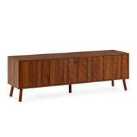 COMODĂ TV Canada cu 4 uși, aspect de nuc comun - culoare nucă, compozit lemnos (160/51/40cm) - VS Venta-stock