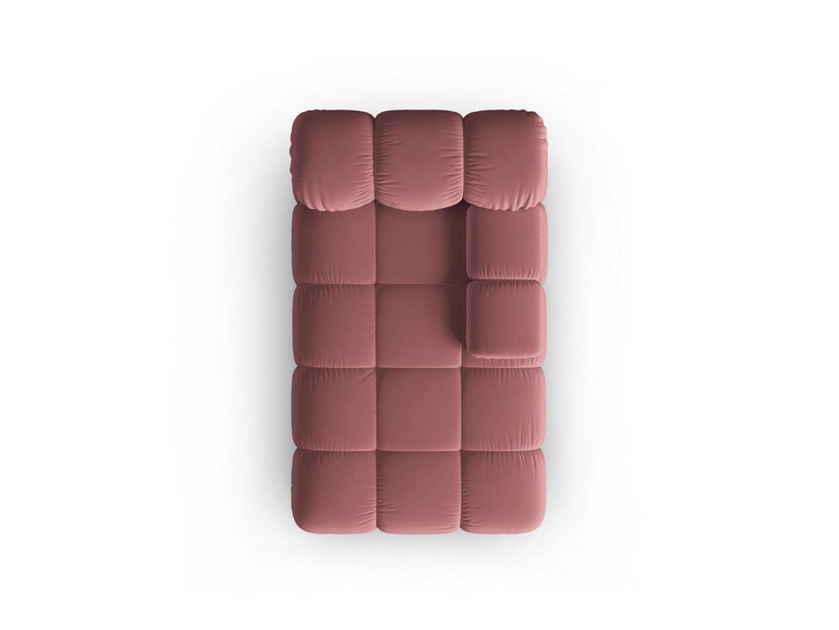 CHAISELONGUE rechts Bellis aus Samt rosa - Pink, Textil (97/62/157cm) - Micadoni