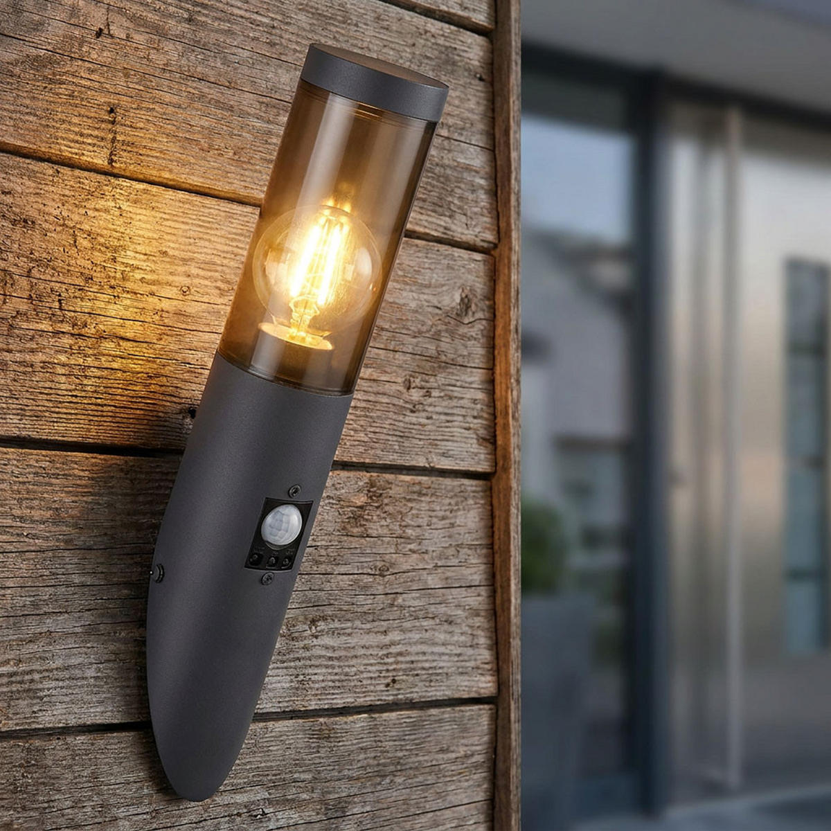 AUSSEN-WANDLEUCHTE BOSTON Anthrazit - Anthrazit, Metall (7.6/41/17cm) - Globo Lighting