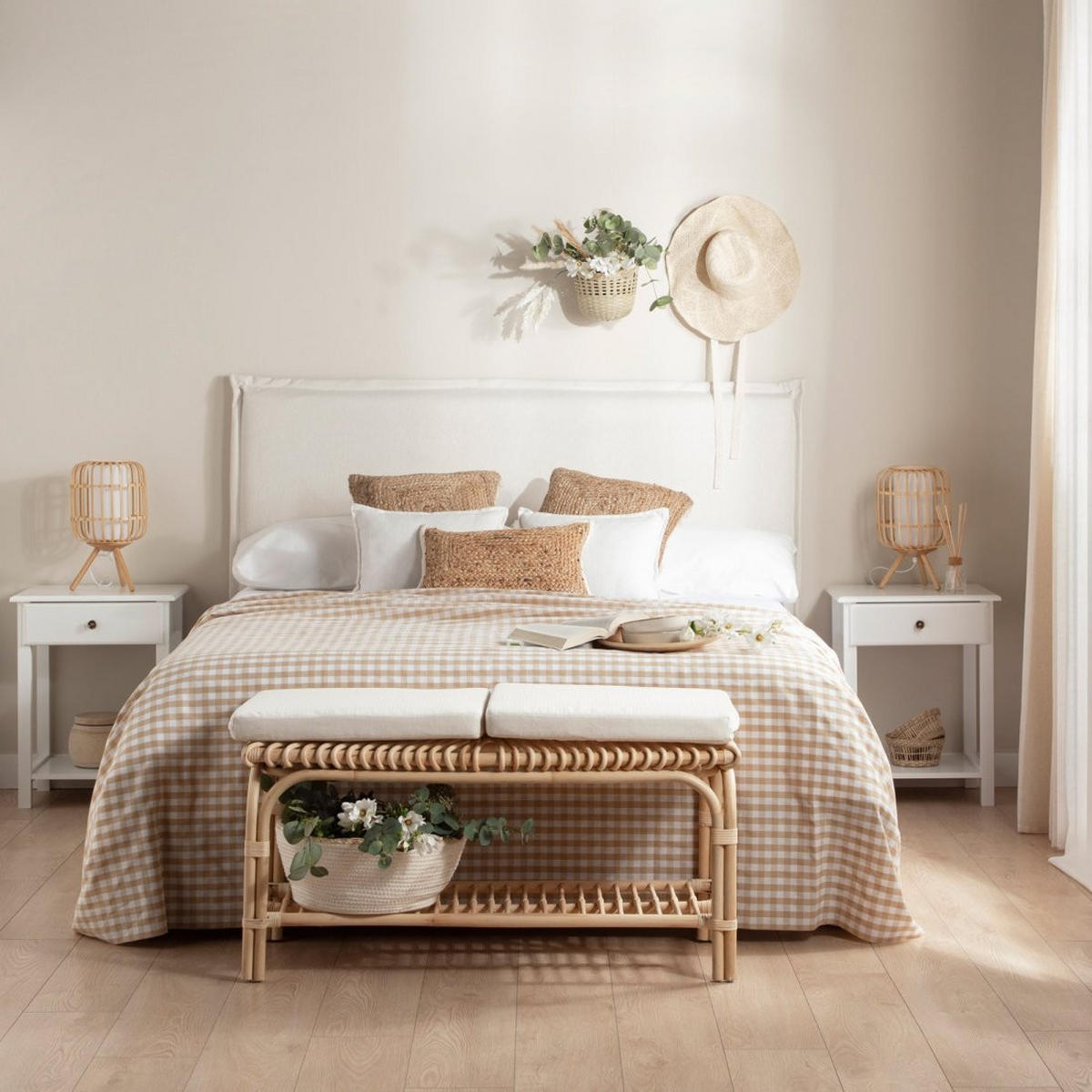 BANK Kina Natürlich 100 cm x 51 cm - Naturfarben, Naturmaterialien (100/51/44cm)