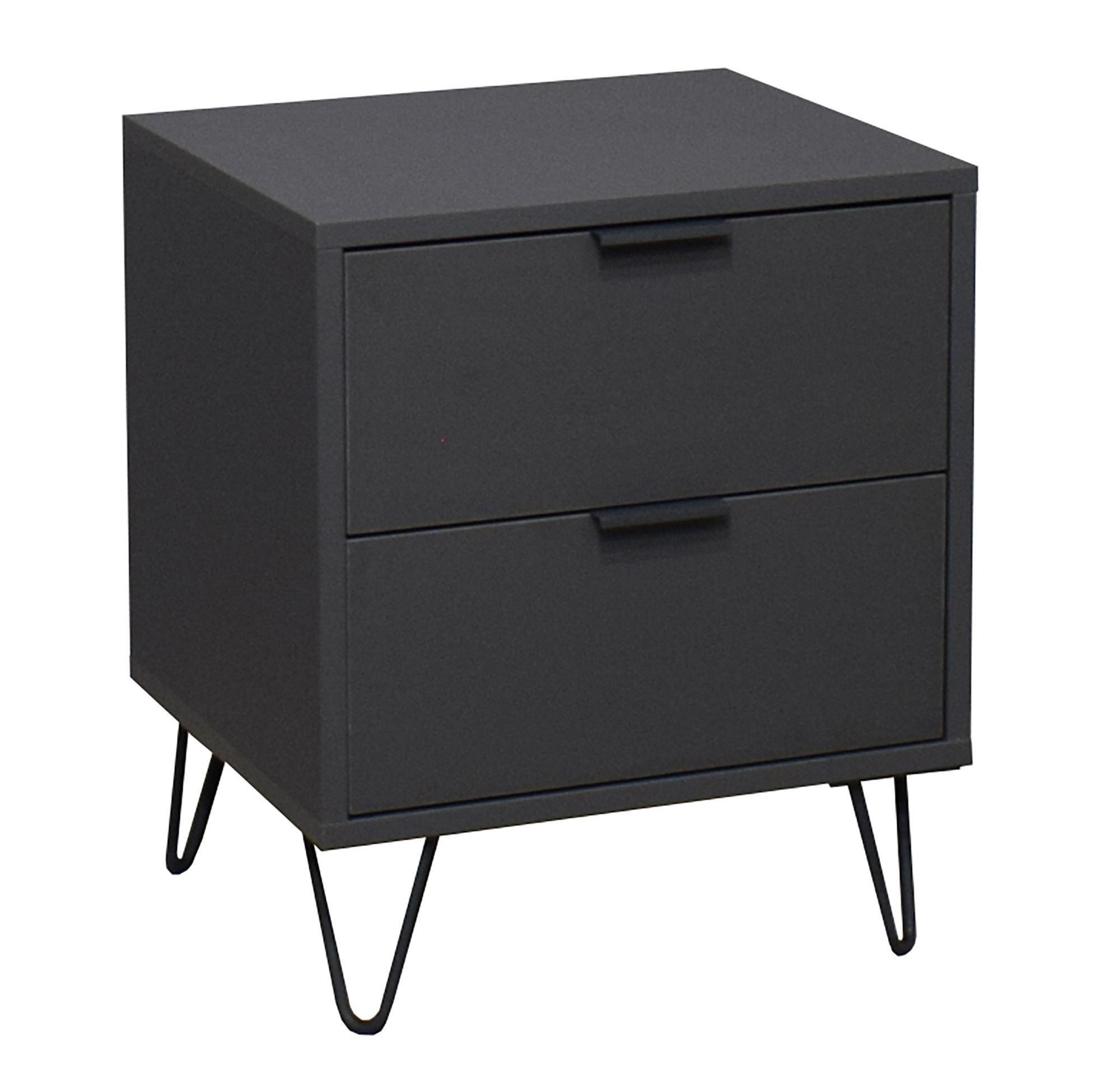 KOMMODE Erna 51x45x62 Anthrazit matt Lack - Anthrazit, Holzwerkstoff (51/62/45cm) - 58aufmkessel