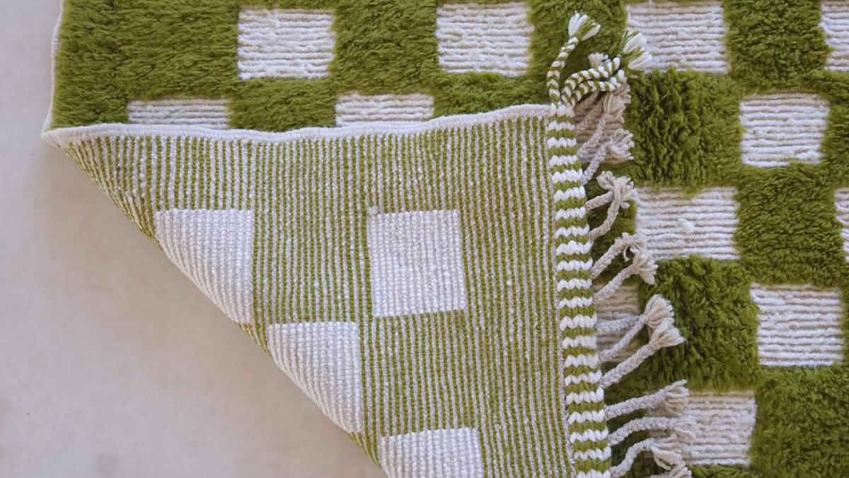 BERBERTEPPICH aus reiner Wolle 184x 288 cm - Grün, Naturmaterialien (184/288cm) - AFK Living