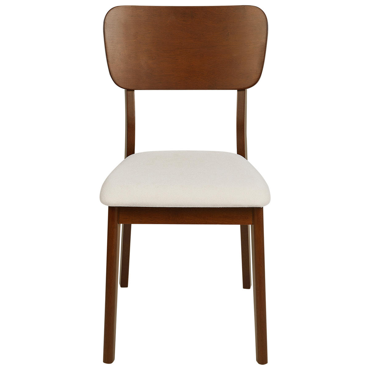ÉTKEZŐSZÉK 2 darabos Szett Sötét fa színű Minier - bézs/sötétbarna, fa (46/85/51cm) - Beliani