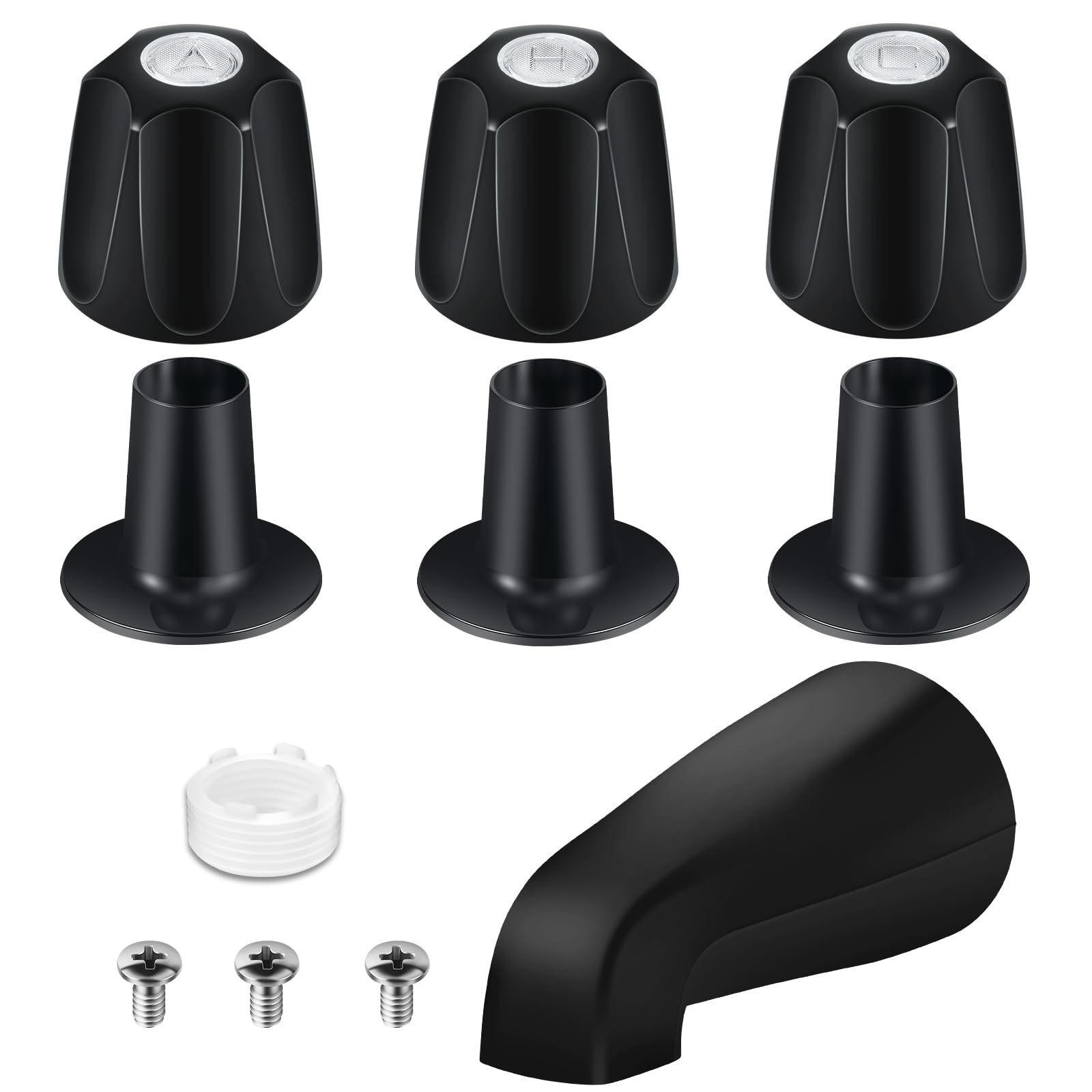 BADEWANNENARMATUR – Schwarz - Schwarz, Metall (20/10/16cm)