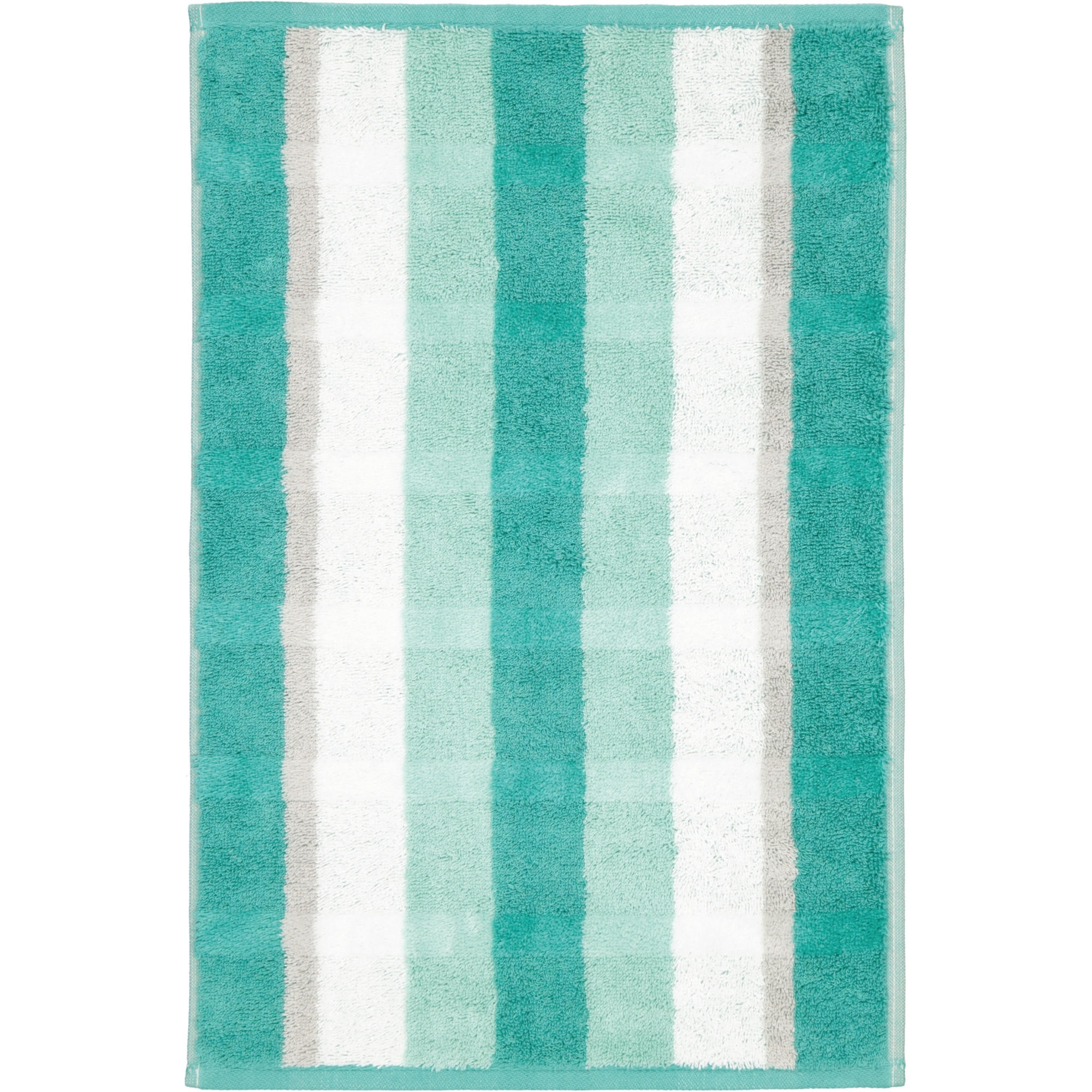 GÄSTETUCH NOBLESSE STRIPE 1087 SMARAGD - 44 - Grün, Textil (30/50cm) - Cawoe