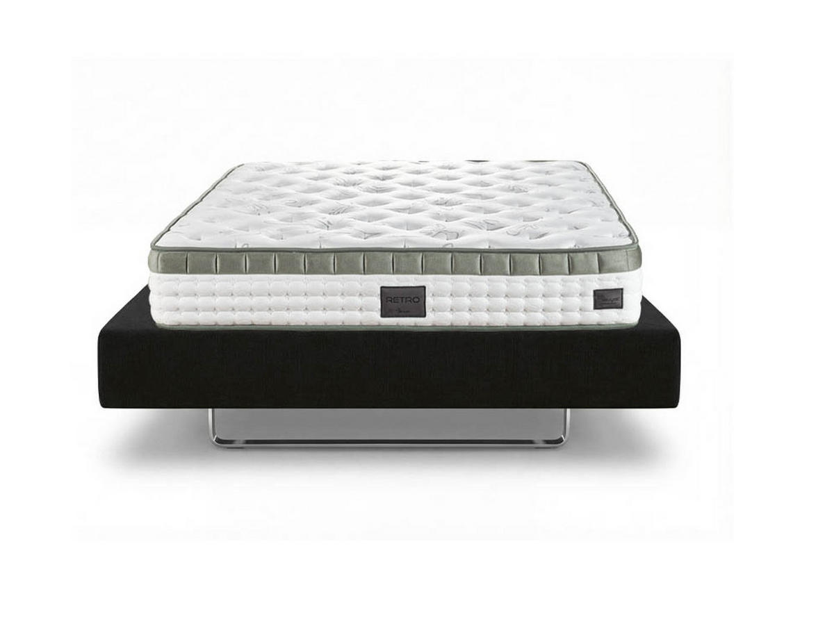 POLSTERBETTSET Retro 160x200 Grau - Grau, Textil/Metall (160/200cm) - Villa Möbel
