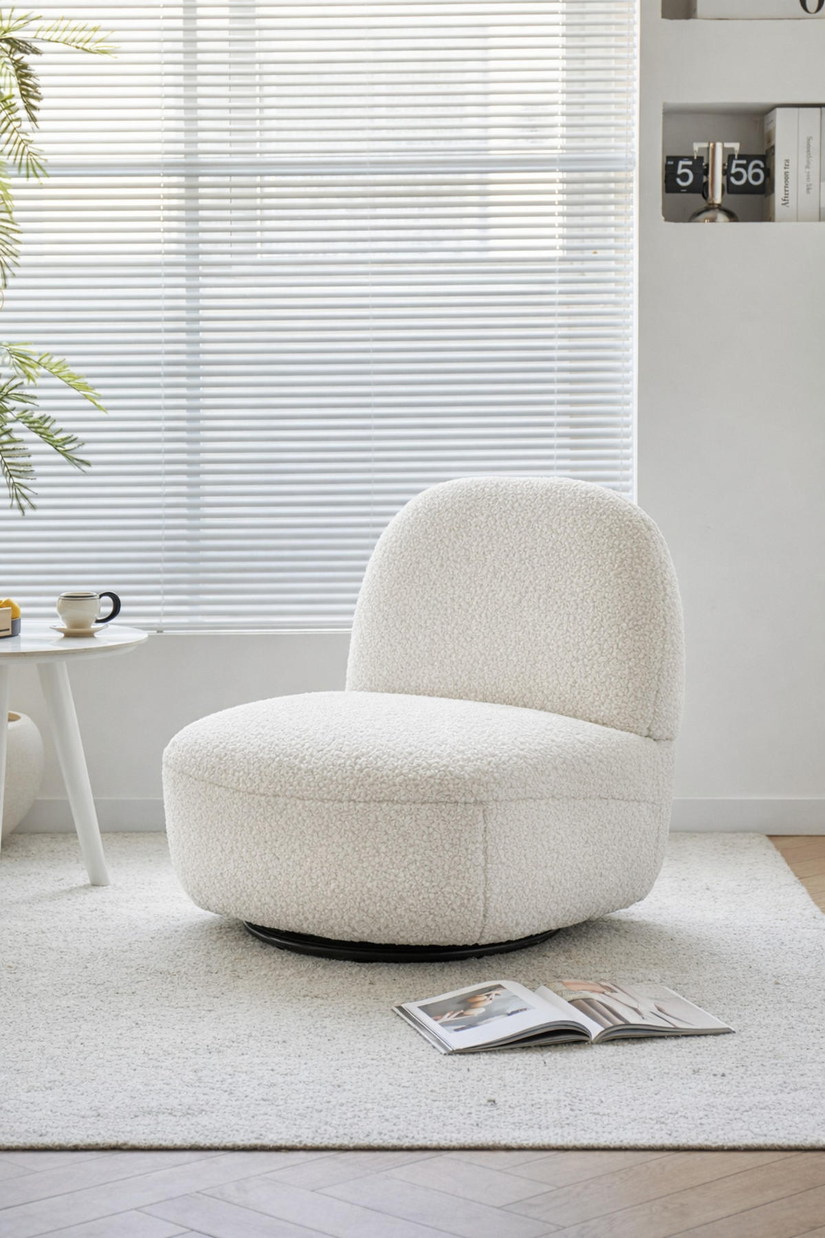 SESSEL Wolle Weiß - Weiß, Textil (71/75/68cm) - Nordlys