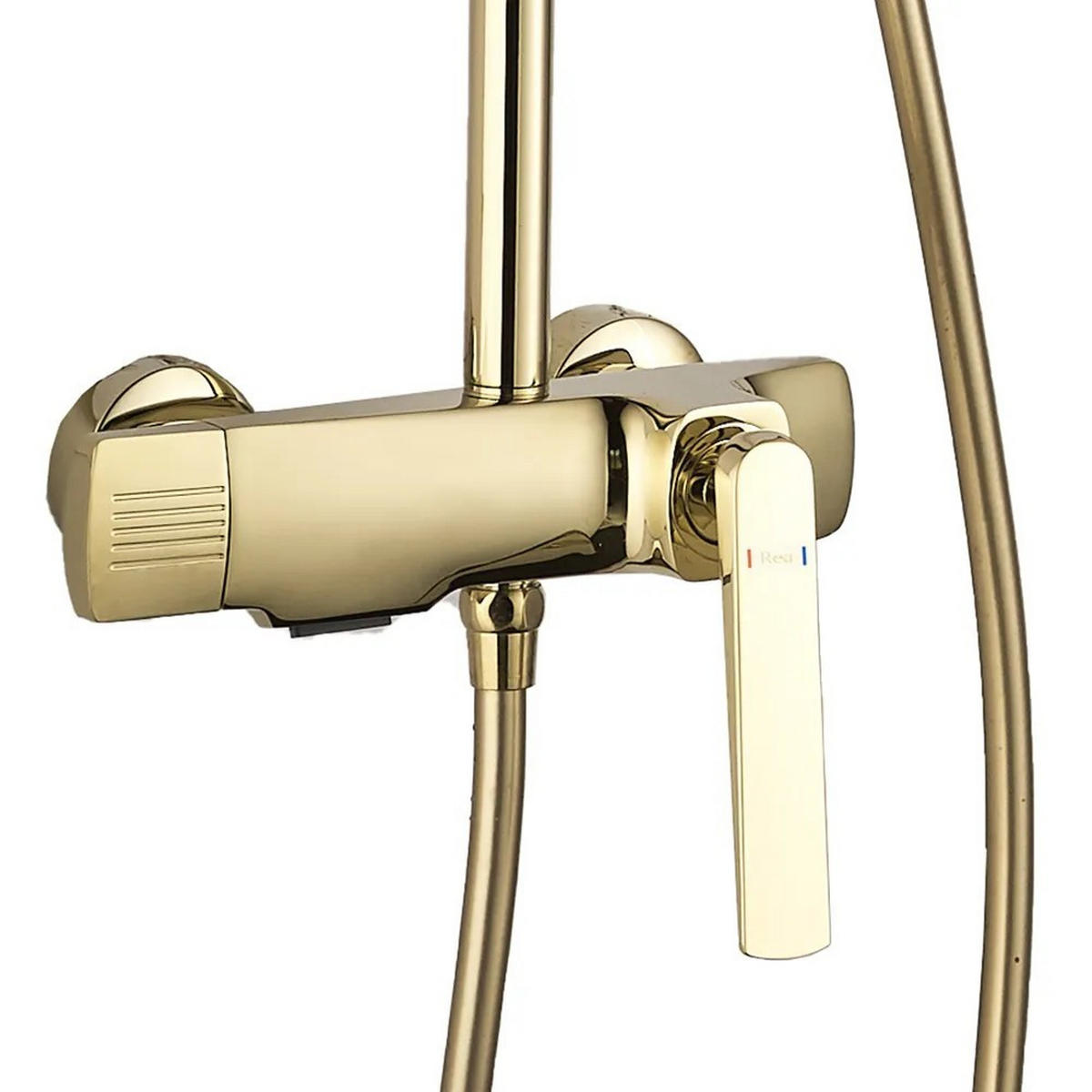 DUSCHGARNITUR Rea Rebel Gold - Goldfarben, Metall (25/135.5/50cm) - REA