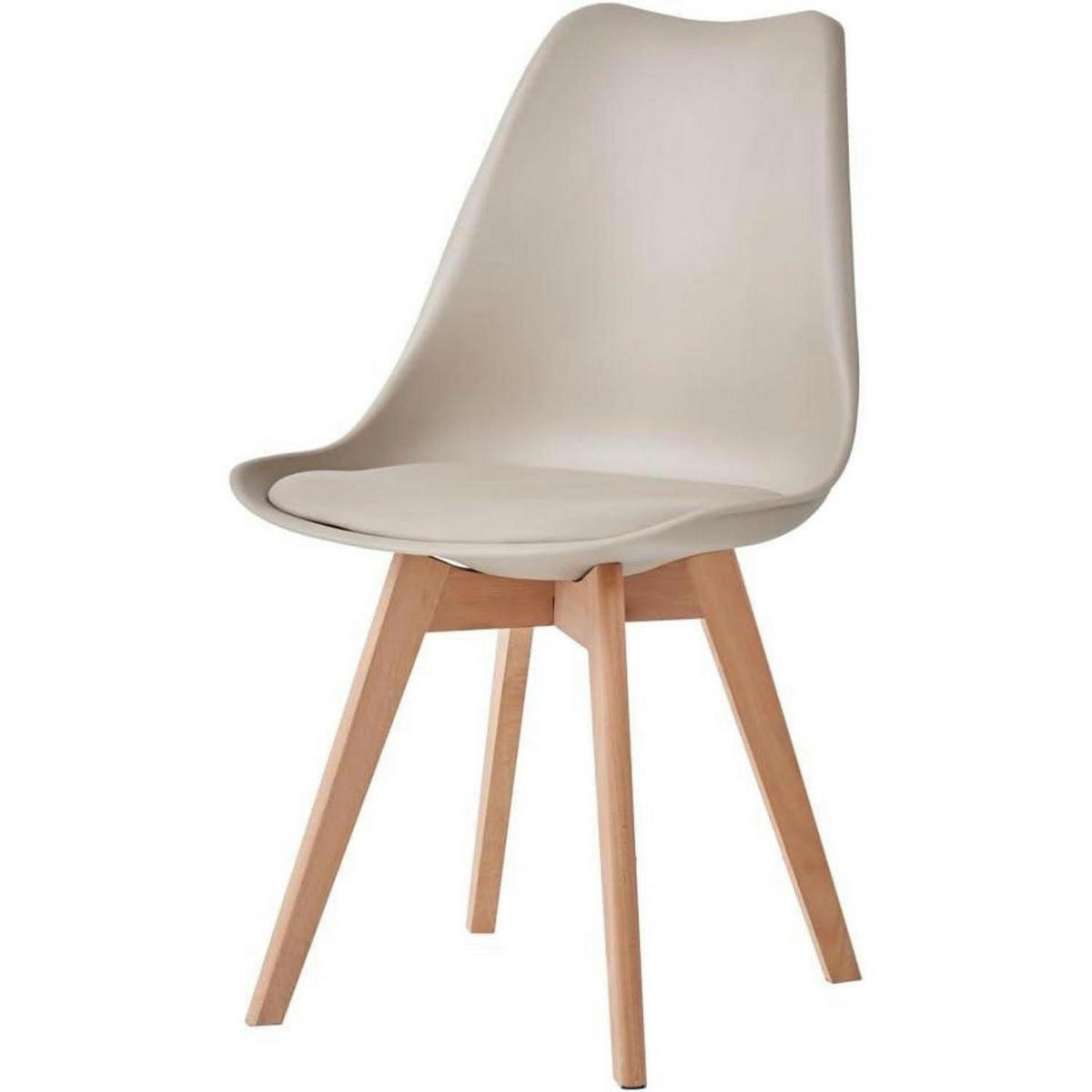 ESSZIMMERSTUHL 4er-Set Khaki mit Buchenbeinen - Olivgrün, Kunststoff (40/83/40cm)
