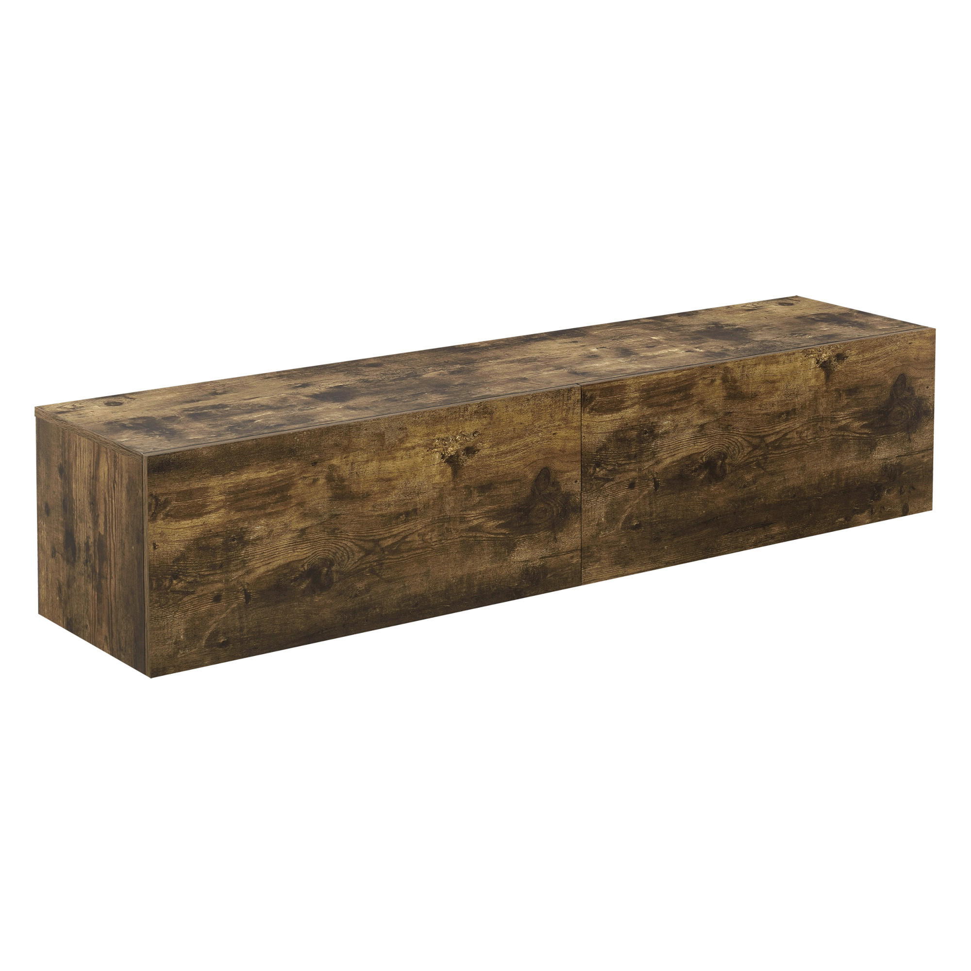 HÄNGELOWBOARD Evaton - Walnussfarben, Holzwerkstoff (140/30/33cm) - [en.casa]