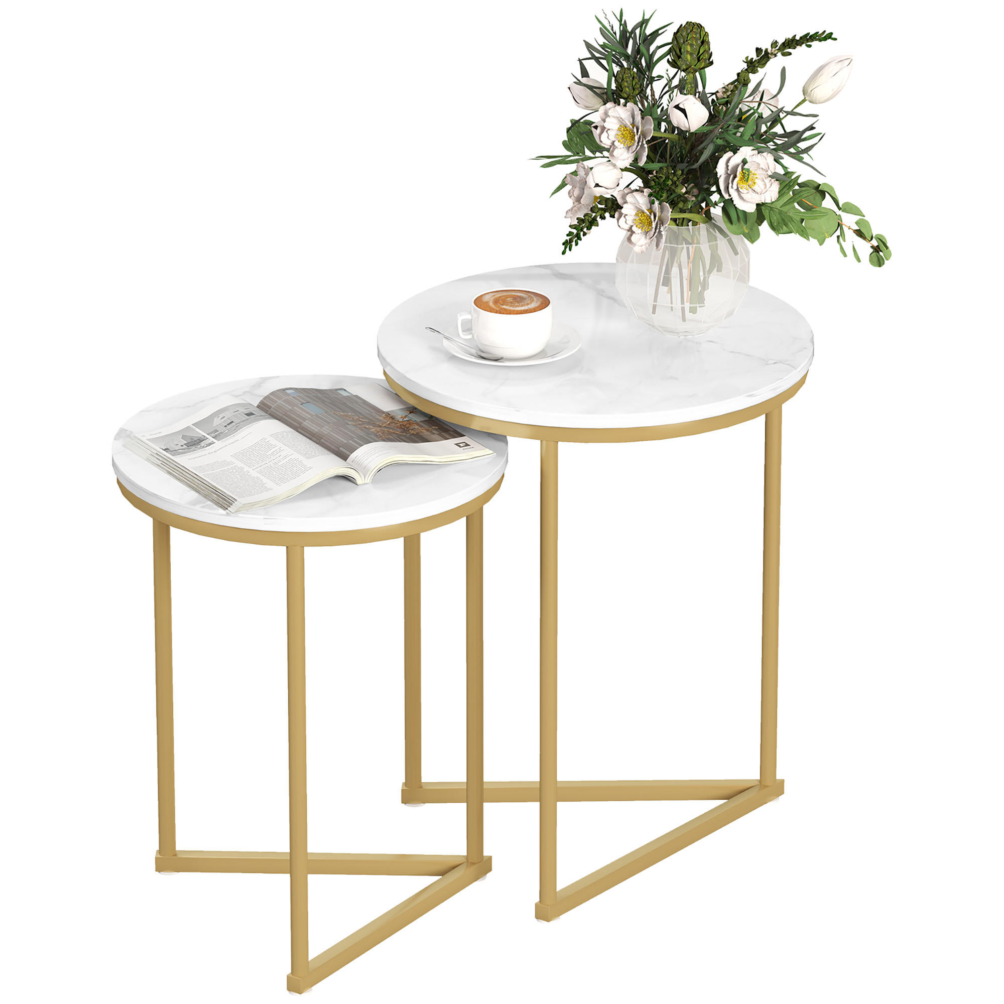 XXXLutz Beistelltisch Gold 45x55x45 cm