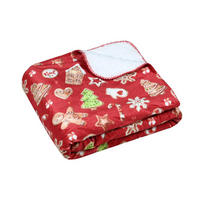 WEIHNACHTSDECKE Noel 130/160 cm - Rot, Textil (160/130cm)