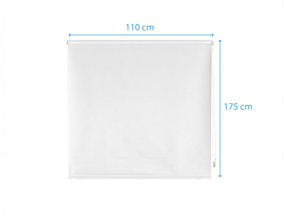 ROLLO Polyester Transluzent Weiß 110x175 - Weiß, Textil (110/175/1cm) - Purline