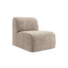 SOFAELEMENT Chenille Stoff Beige - Schwarz/Cappuccino, Holzwerkstoff/Kunststoff (70/75/94cm) - Makamii