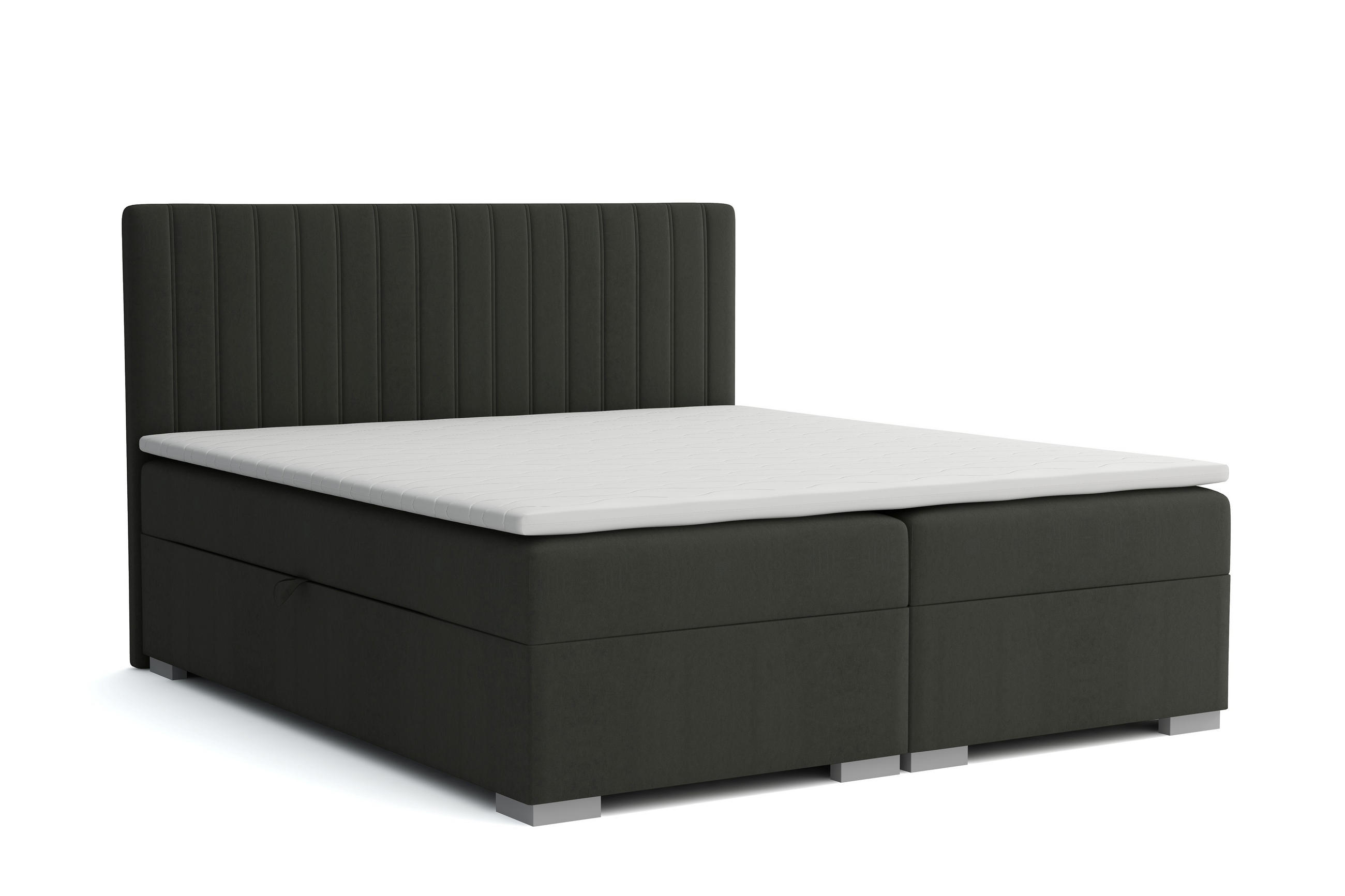 BOXBETT Sydney 180x200 Dunkelgrau - Dunkelgrau, Textil/Metall (180/200cm) - VLR BEDS