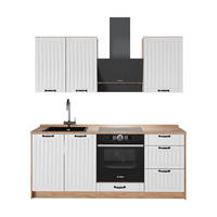 SAMOSTATNÁ KUCHYŇA Fame-Line, Biely vidiecky dom/Dub Goldkraft, 190 cm, AP Oak - biela/dub medový, kompozitné drevo (190/82/60cm) - Vicco