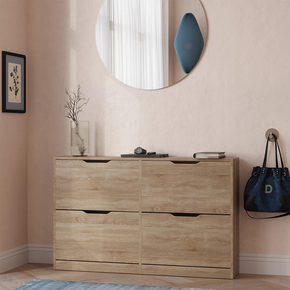 BOTNÍK NA BOTY Luca Sonoma - Sonoma dub, kompozitní dřevo (116.6/72.5/22cm) - Vicco