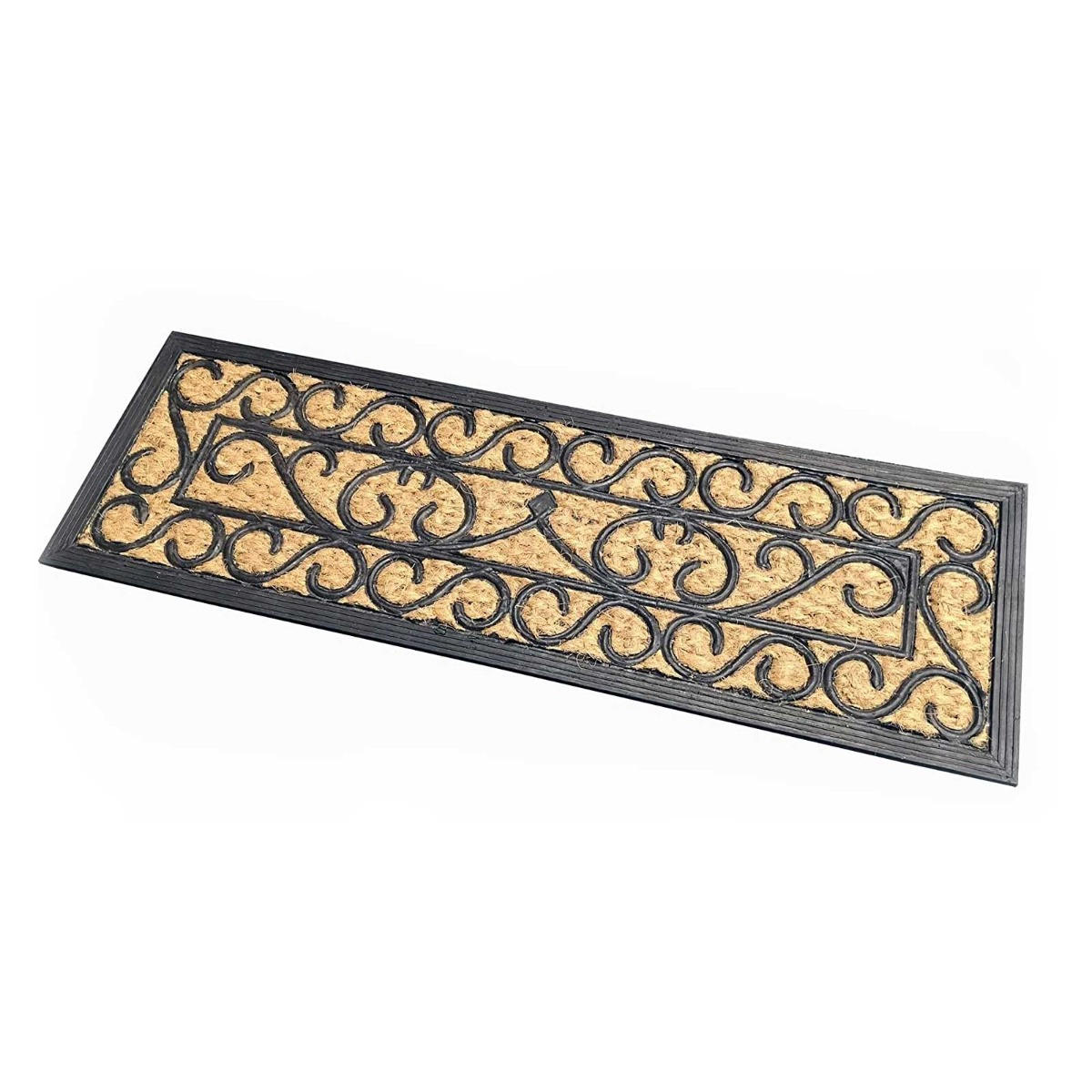 FUSSMATTE Ornament, Kokos & Gummi 25/75 cm - Naturfarben, Naturmaterialien (25/75cm) - Homescapes