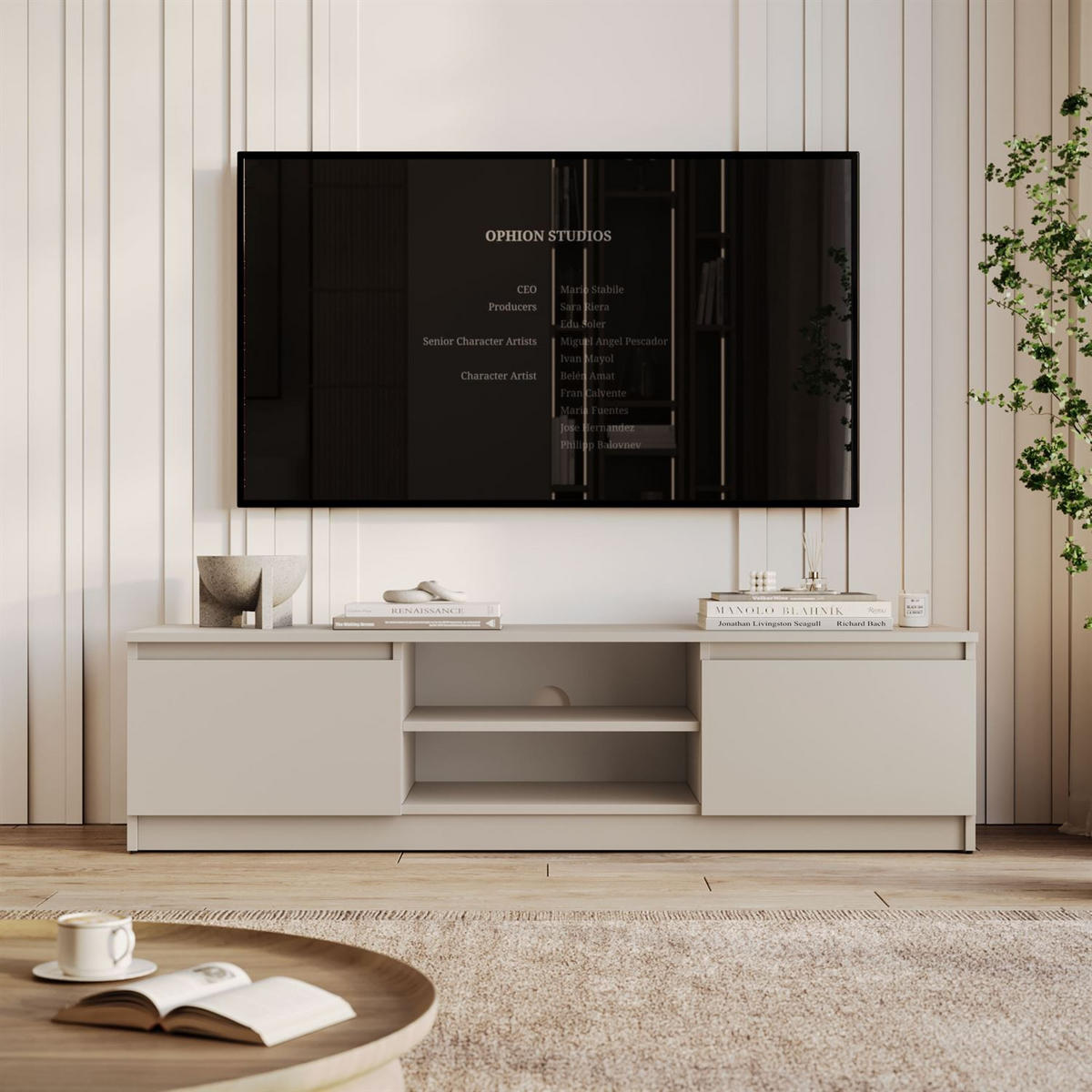 LOWBOARD HANA 140 cm Kaschmir - Kaschmir, Holzwerkstoff (140/36/40cm) - Lookway