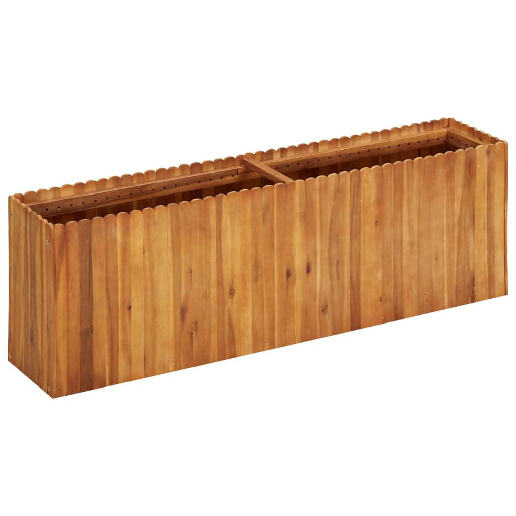 GARTEN-HOCHBEET 150 x 30 x 50 cm Massivholz - Braun, Holz (150/50/30cm) - furnicato