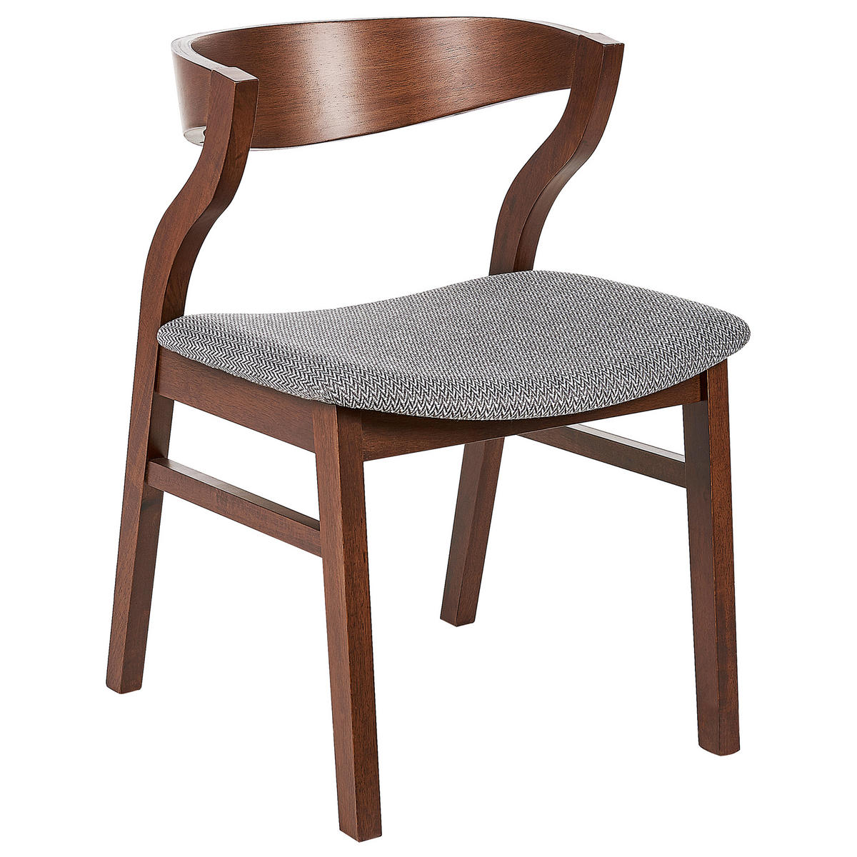ÉTKEZŐSZÉK 2 darabos Szett Fa alapú anyag Sötét fa színű Maroa - sötétbarna, textil/fa (51/72/56cm) - Beliani