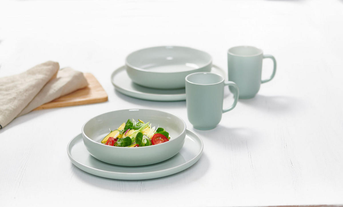 EIERTELLER Jasper mint ø 12 cm 6er Set - Mintgrün, Keramik (12/2.5/12cm) - Ritzenhoff Breker