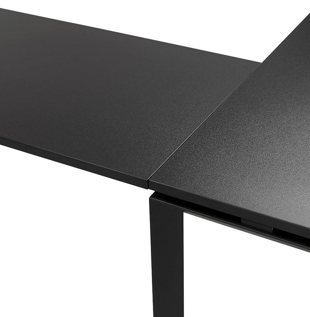 ECKSCHREIBTISCH L-Form Platzsparend Für Großraumbüro XERAL, Schwarz 170x160x74,8 cm - Schwarz, Holzwerkstoff/Metall (160/170/75cm) - KADIMA DESIGN