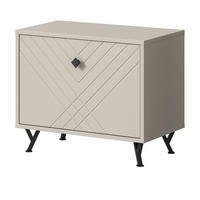 GARDEROBENBANK Sand matt 60 cm, Sitzbank mit Soft-Close - Sandfarben/Beige, Holzwerkstoff/Metall (60/50/35cm) - Inn.Furn