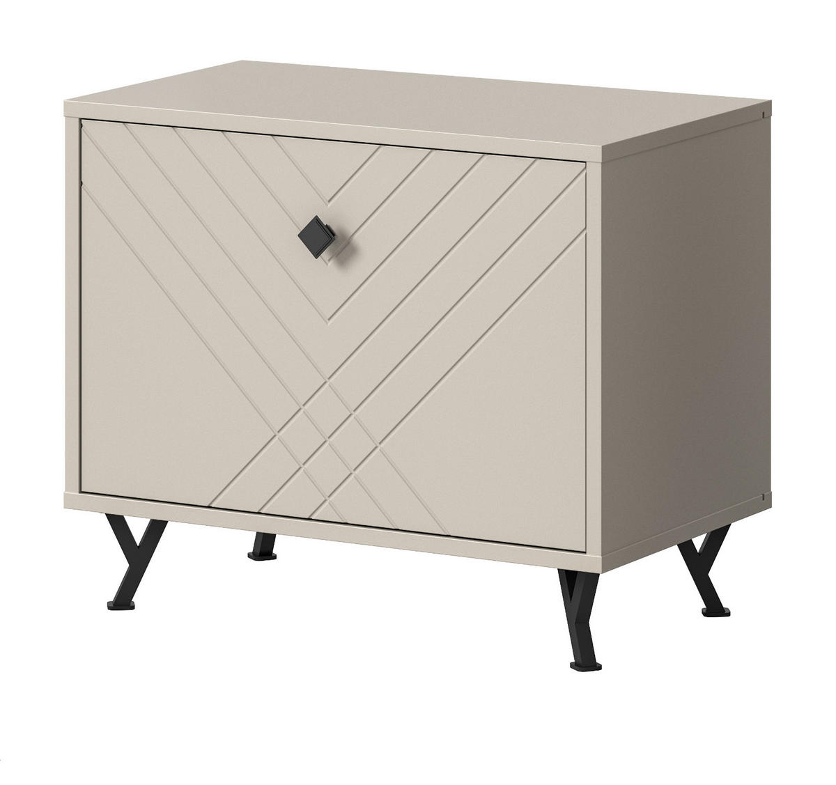 GARDEROBENBANK Sand matt 60 cm, Sitzbank mit Soft-Close - Sandfarben/Beige, Holzwerkstoff/Metall (60/50/35cm) - Inn.Furn