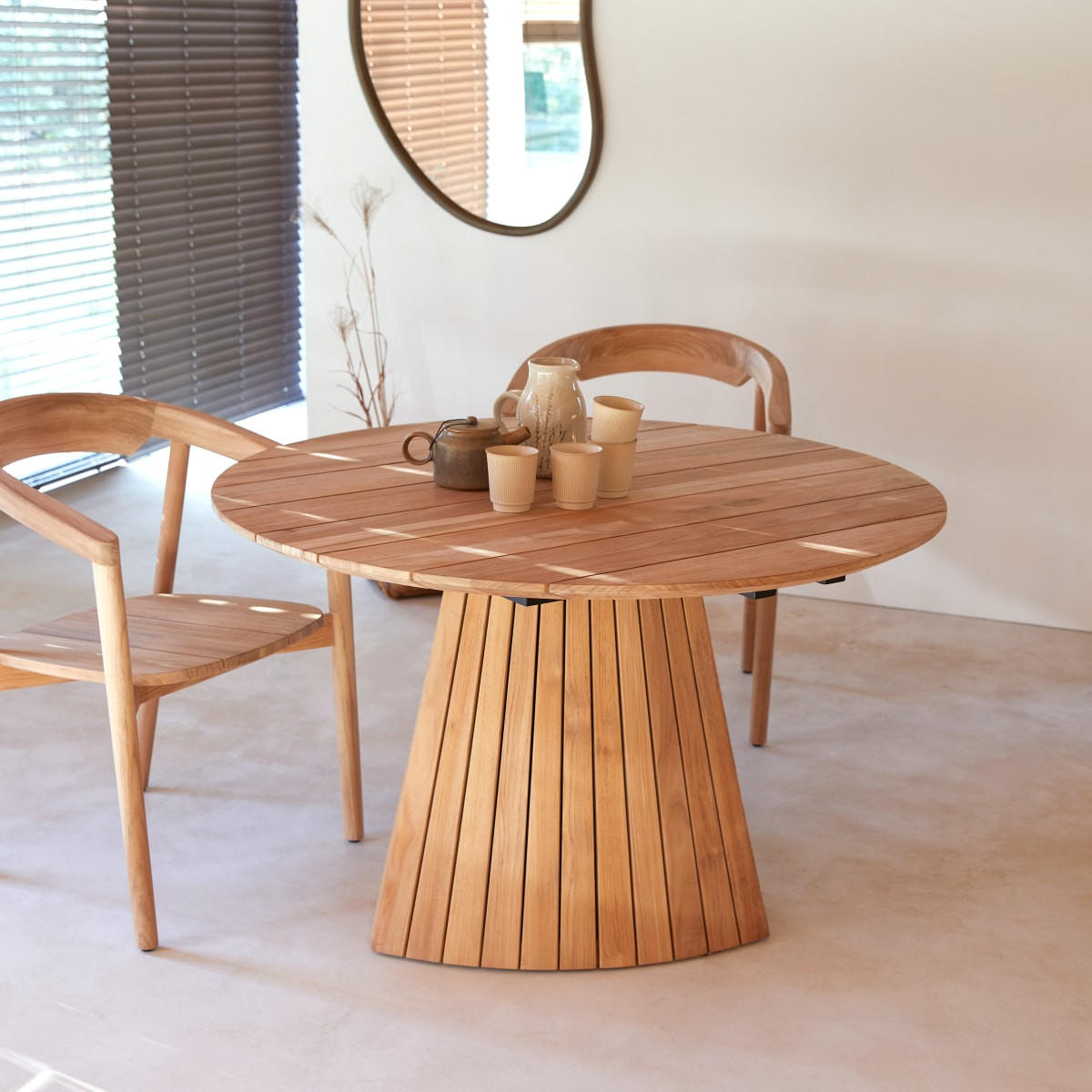 TISCH Paloma Natur aus Teak - Naturfarben, Holz (120/120/76cm) - Tikamoon
