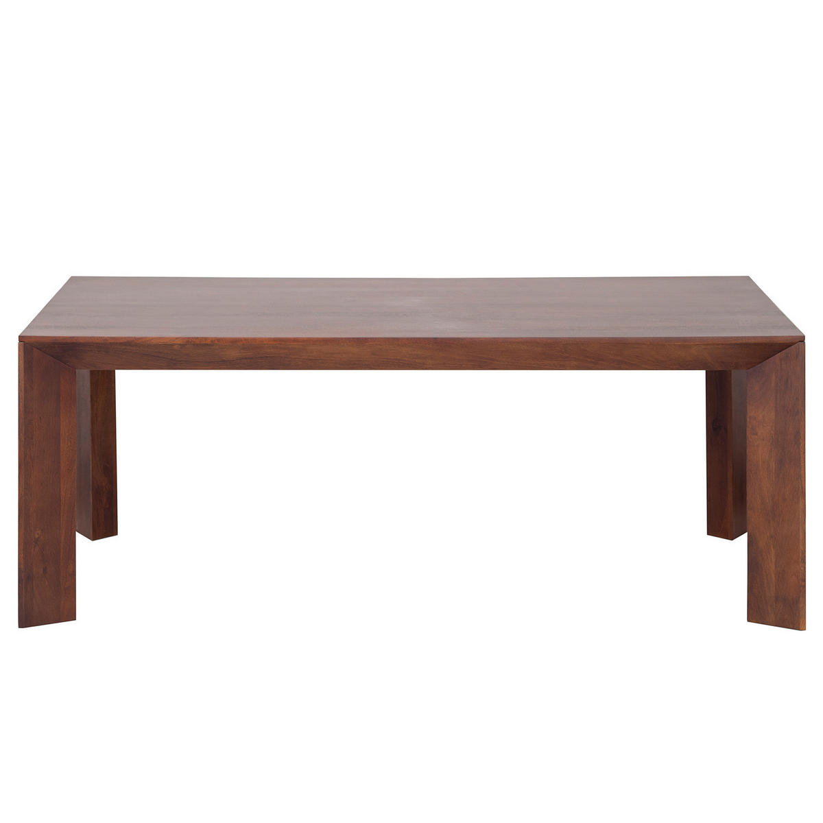 MASSIVER ESSTISCH - Mango massiv - Braun, Holz (100/200/76cm) - home24