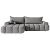 ECKSOFA Dandelino Grau mit Bouclé-Bezug, links - Schwarz/Grau, Kunststoff/Textil (275/168cm) - Selsey