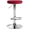 BARHOCKER Samt rot - Chromfarben/Rot, Textil/Metall (38.5/60/38.5cm) - CLP